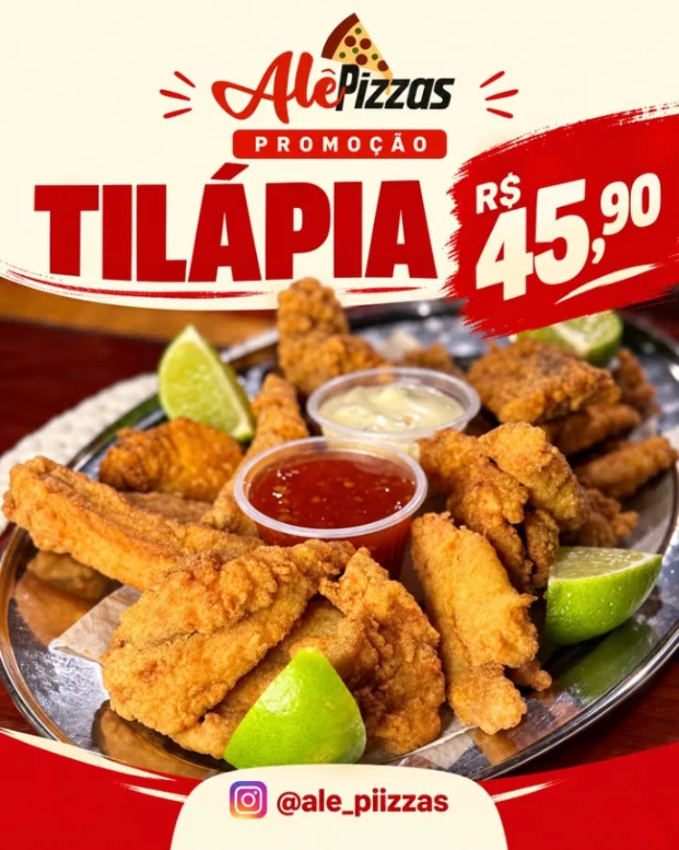 Post do Instagram: promoção de tilápia
